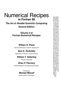 Numerical Recipes in Fortran 90