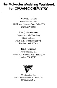 The Molecular Modeling Workbook for ORGANIC CHEMISTRY
