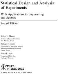 Statistical Design and Analysis of Experiments