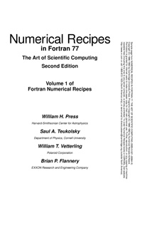 Numerical Recipes in Fortran 77. The Art of Scientific Computing