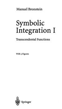 Symbolic Integration 1