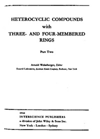 Heterocyclic Compounds with Three- and Four-membered Rings. Part Two