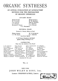 Organic syntheses. V. 21