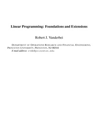 Linear Programming: Foundations and Extensions