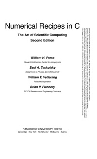 Numerical Recipes in C. The Art of Scientific Computing