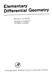 Elementary Differential Geometry