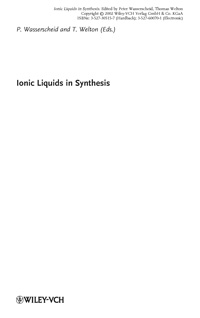 Ionic Liquids in Synthesis