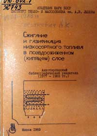 Сжигание и газификация низкосортного топлива в псевдоожиженном (кипящем) слое. Аннотированный библиографический указатель