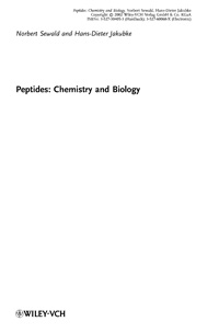 Peptides: Chemistry and Biology